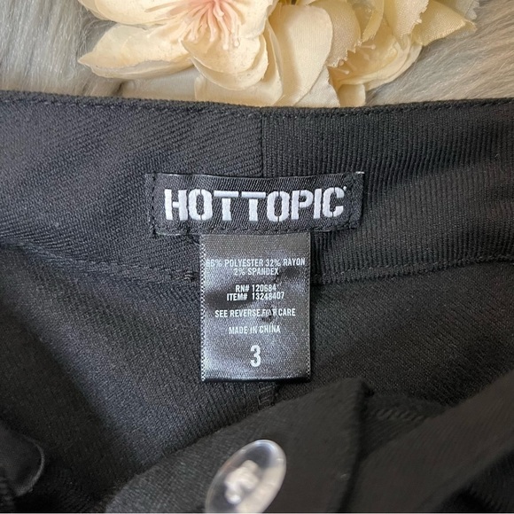 NEW Hot Topic Black Suspender 90s Y2K Trouser Jogger Pants Sz 3 - Picture 5 of 11